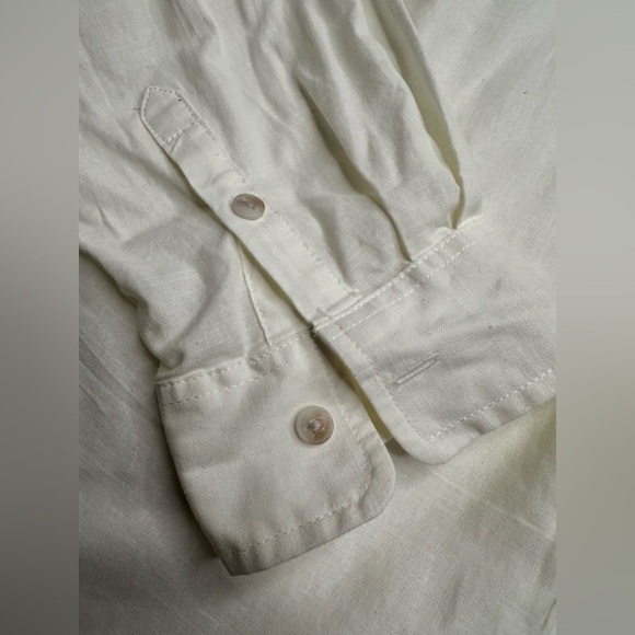 Women's Long Sleeve Button Down Cropped Shirt Universal Thread White Size XXL - Picture 3 of 6